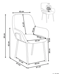 Sedia da pranzo ALGONA Bouclé Beige chiaro