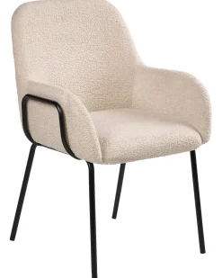 Sedia da pranzo ALGONA Bouclé Beige chiaro