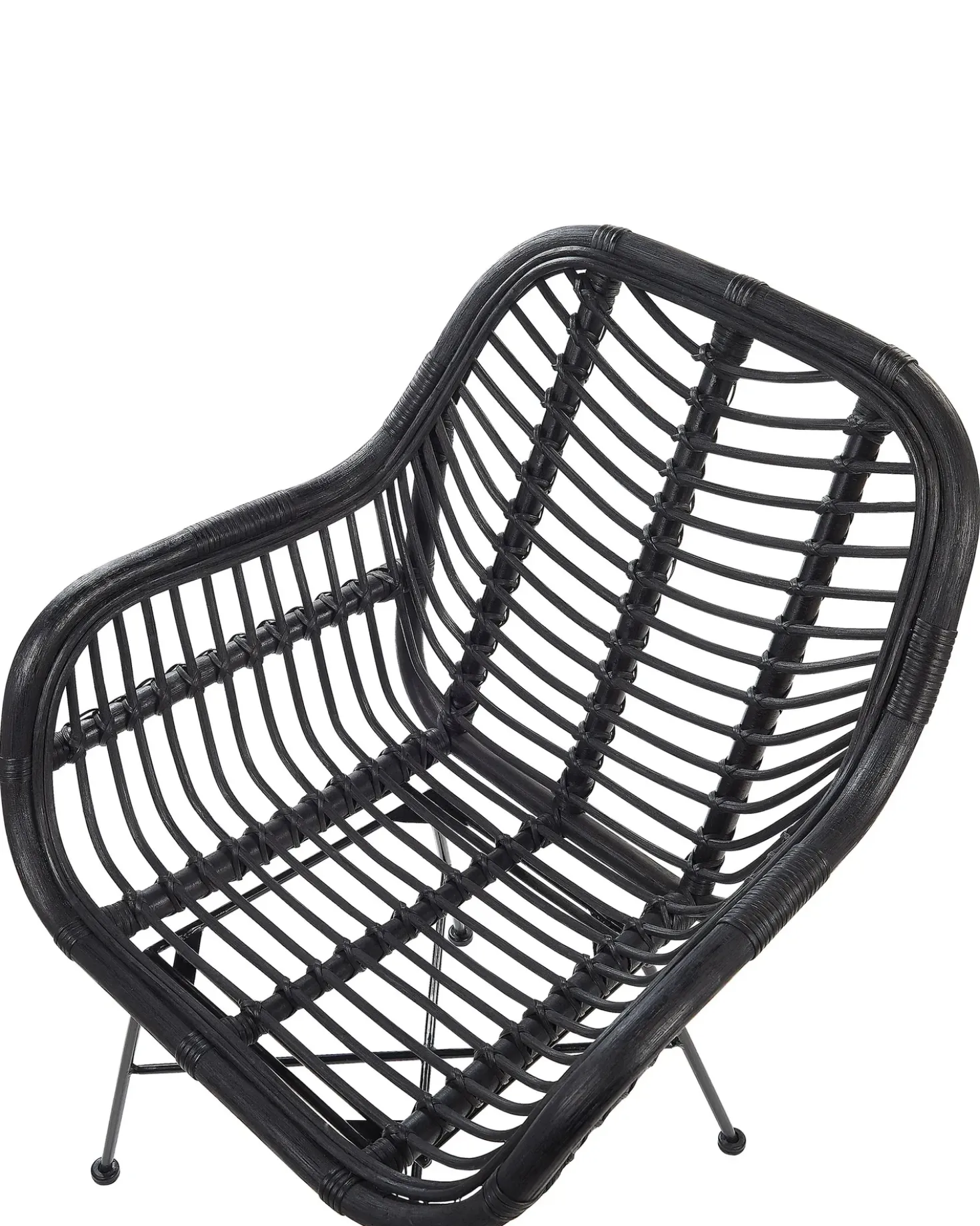 Sedia da pranzo CANORA Rattan Nero