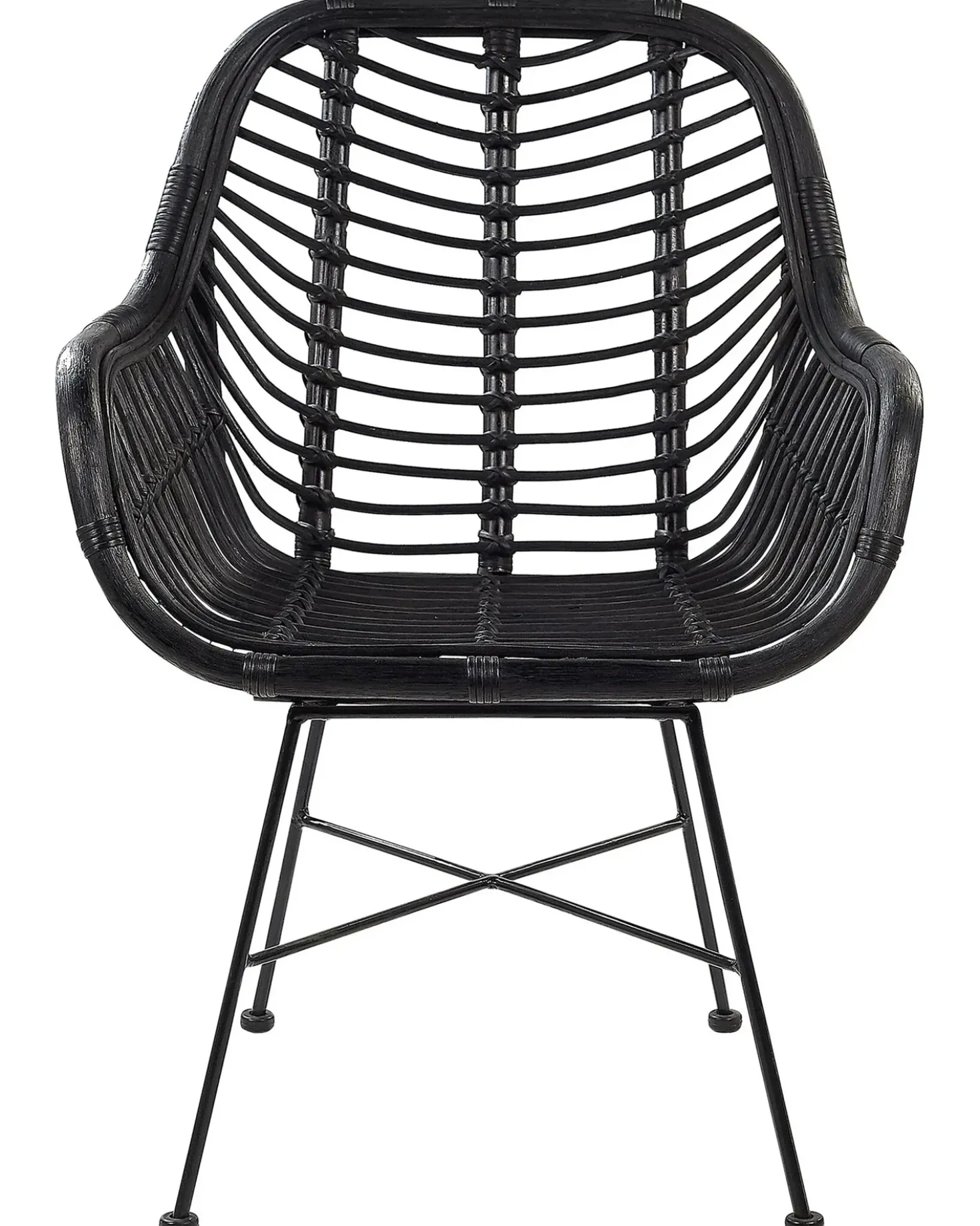 Sedia da pranzo CANORA Rattan Nero