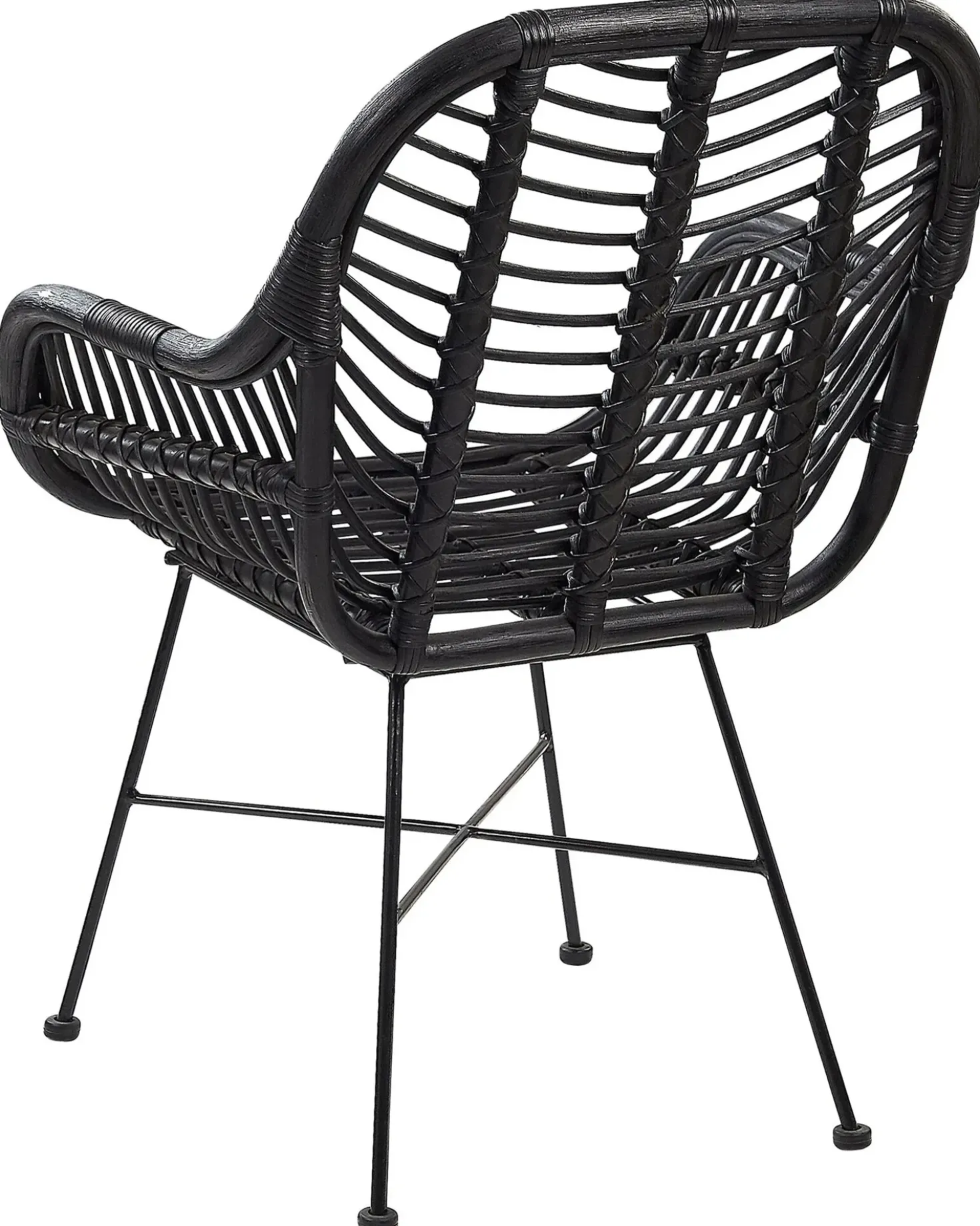Sedia da pranzo CANORA Rattan Nero