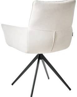 Sedia da pranzo CORBIE Tessuto Bianco sporco
