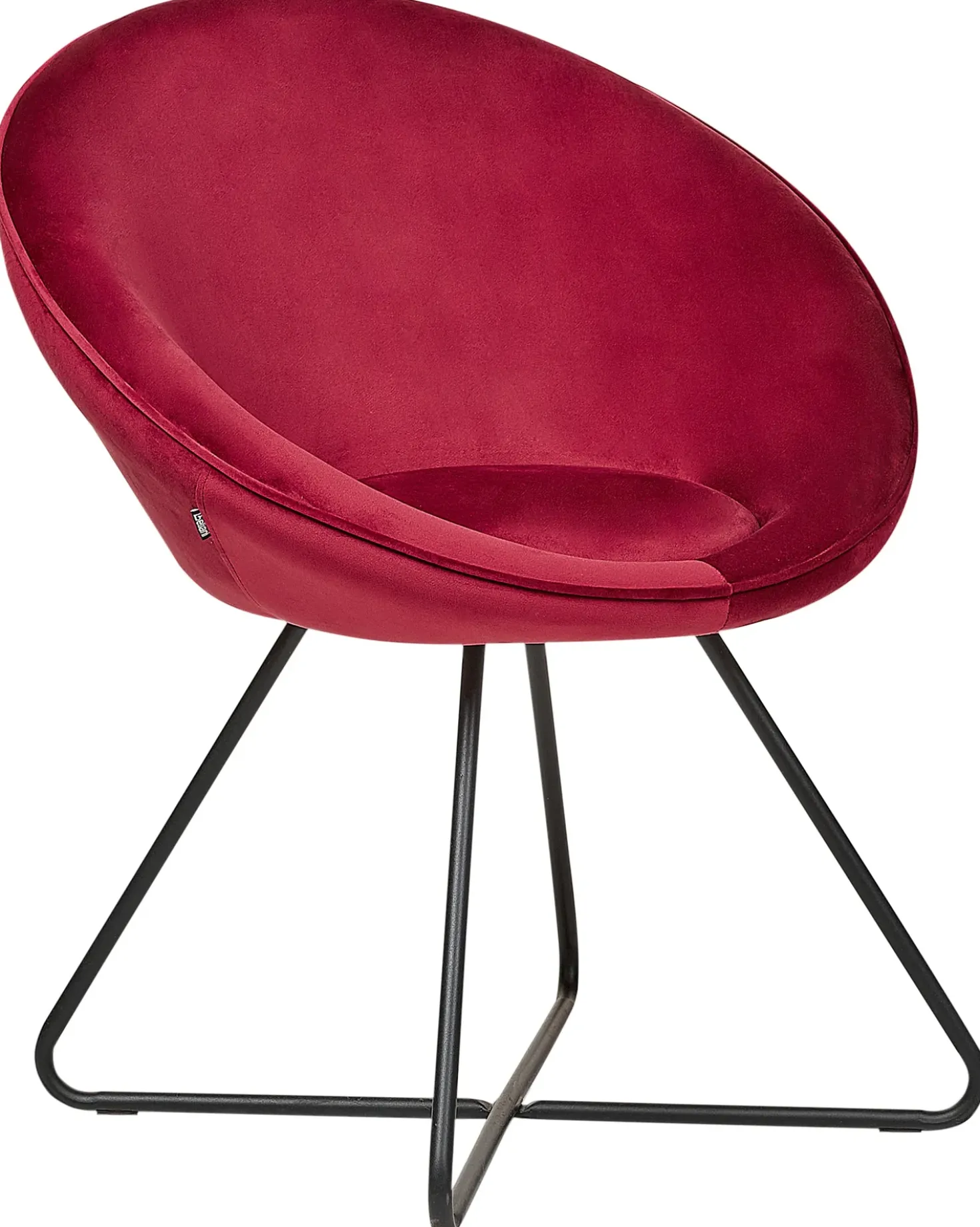 Sedia da pranzo FLOBY II Velluto Rosso