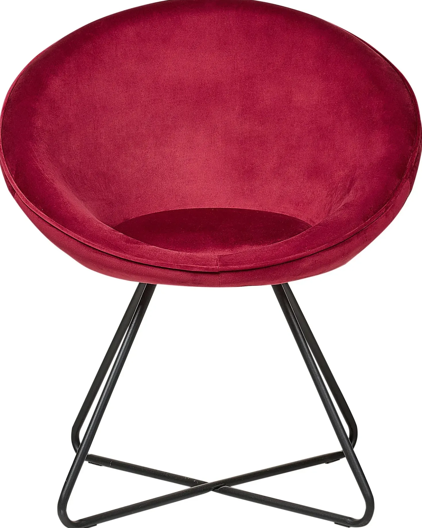 Sedia da pranzo FLOBY II Velluto Rosso