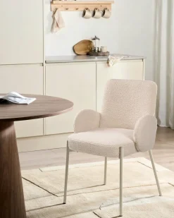 Sedia da pranzo MAGEE Bouclé Beige chiaro
