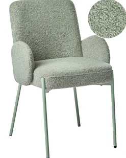 Sedia da pranzo MAGEE Bouclé Verde chiaro