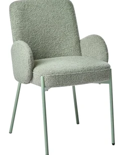 Sedia da pranzo MAGEE Bouclé Verde chiaro