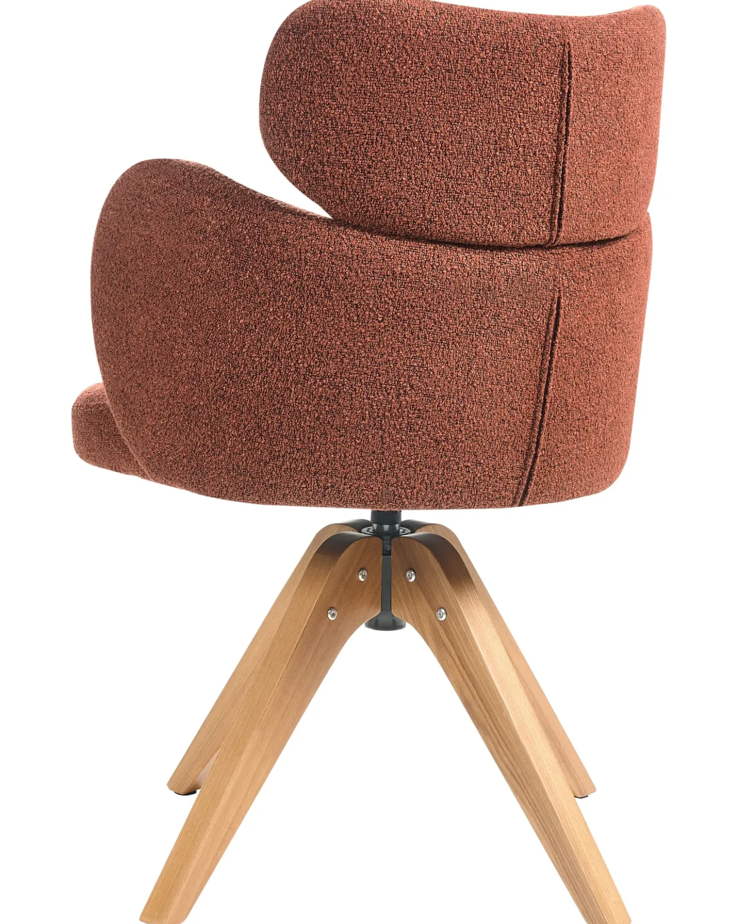 Sedia da pranzo MARCY Bouclé Arancione