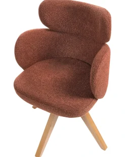 Sedia da pranzo MARCY Bouclé Arancione