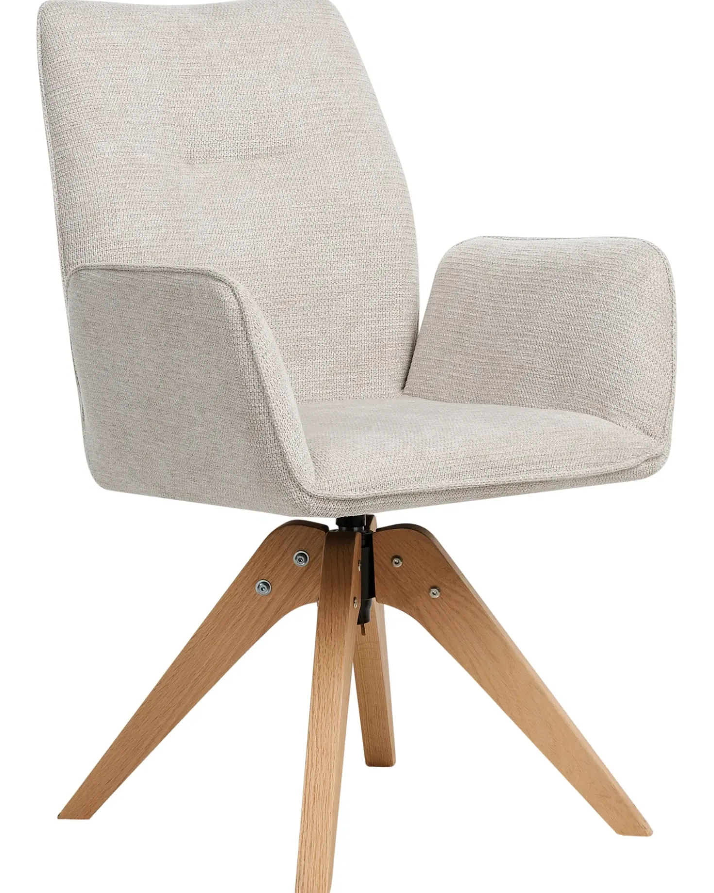 Sedia da pranzo MOKENA Lino sintetico Beige chiaro