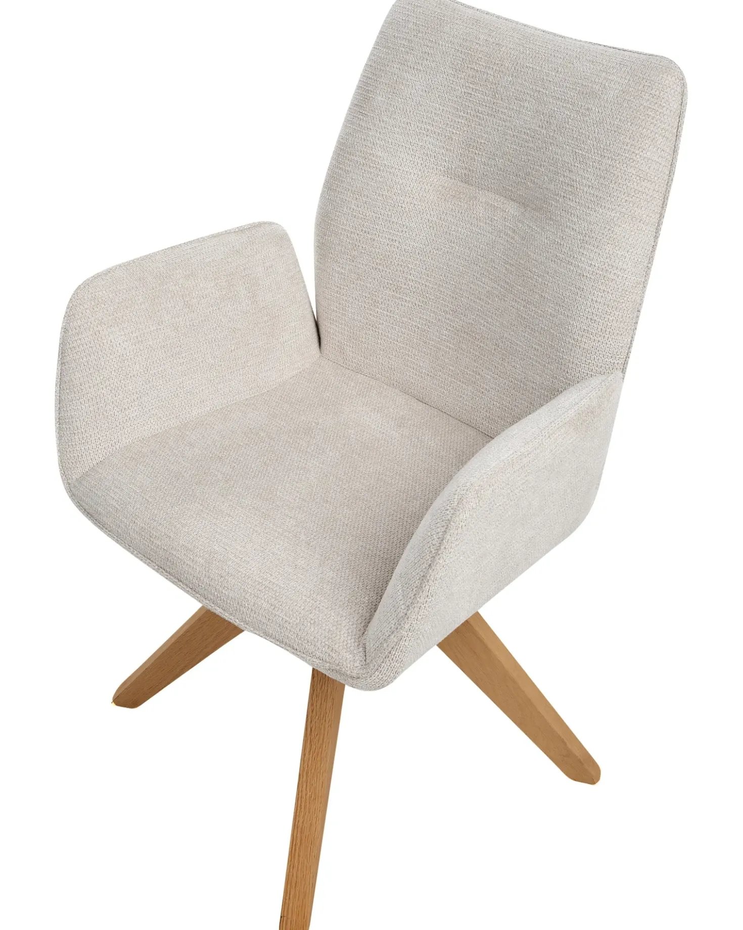 Sedia da pranzo MOKENA Lino sintetico Beige chiaro
