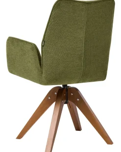 Sedia da pranzo MOKENA Lino sintetico Verde