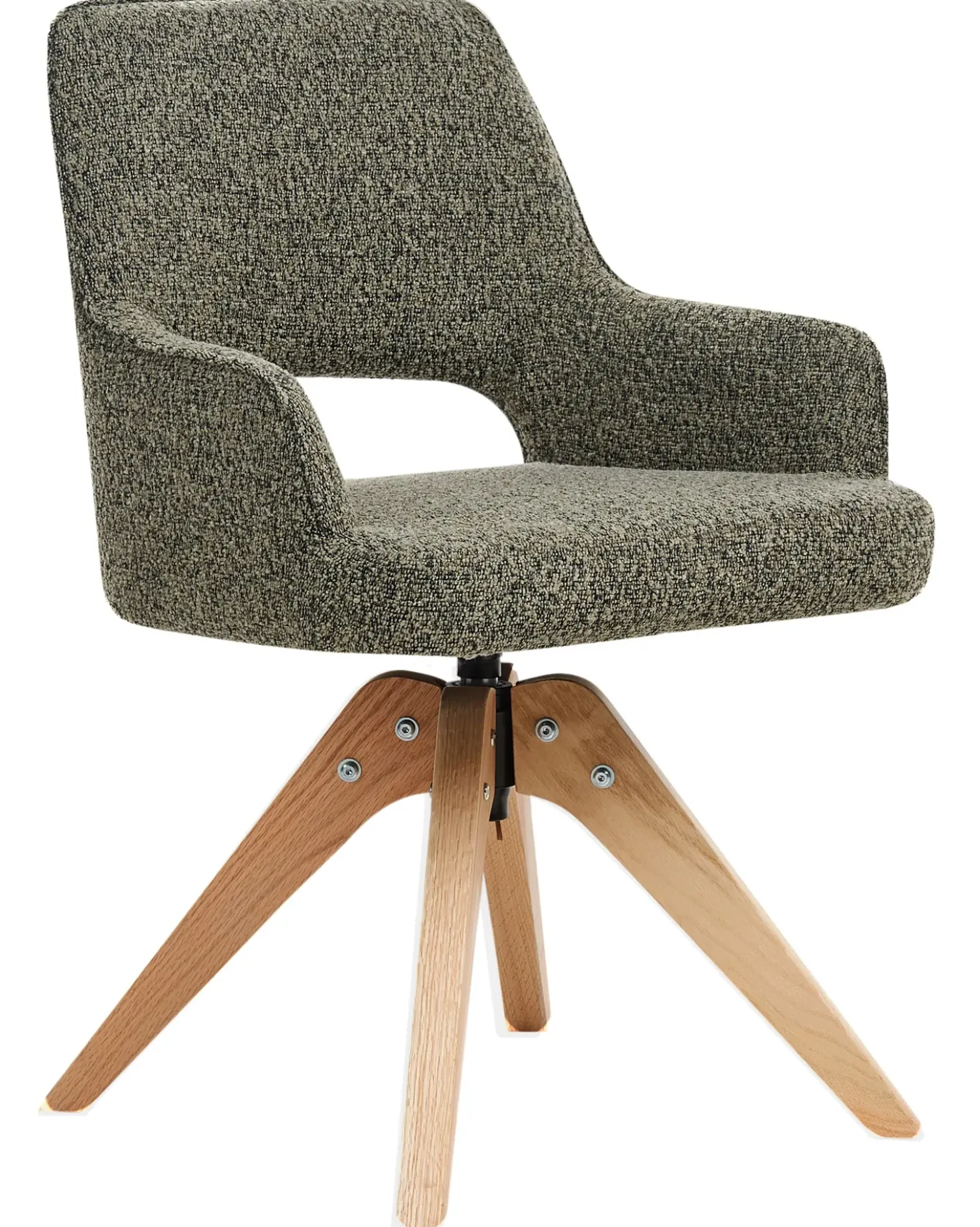 Sedia da pranzo MORAVIA Bouclé Verde