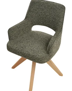 Sedia da pranzo MORAVIA Bouclé Verde