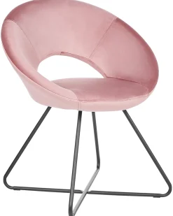 Sedia da pranzo RACHEL Velluto Rosa