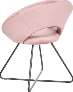 Sedia da pranzo RACHEL Velluto Rosa