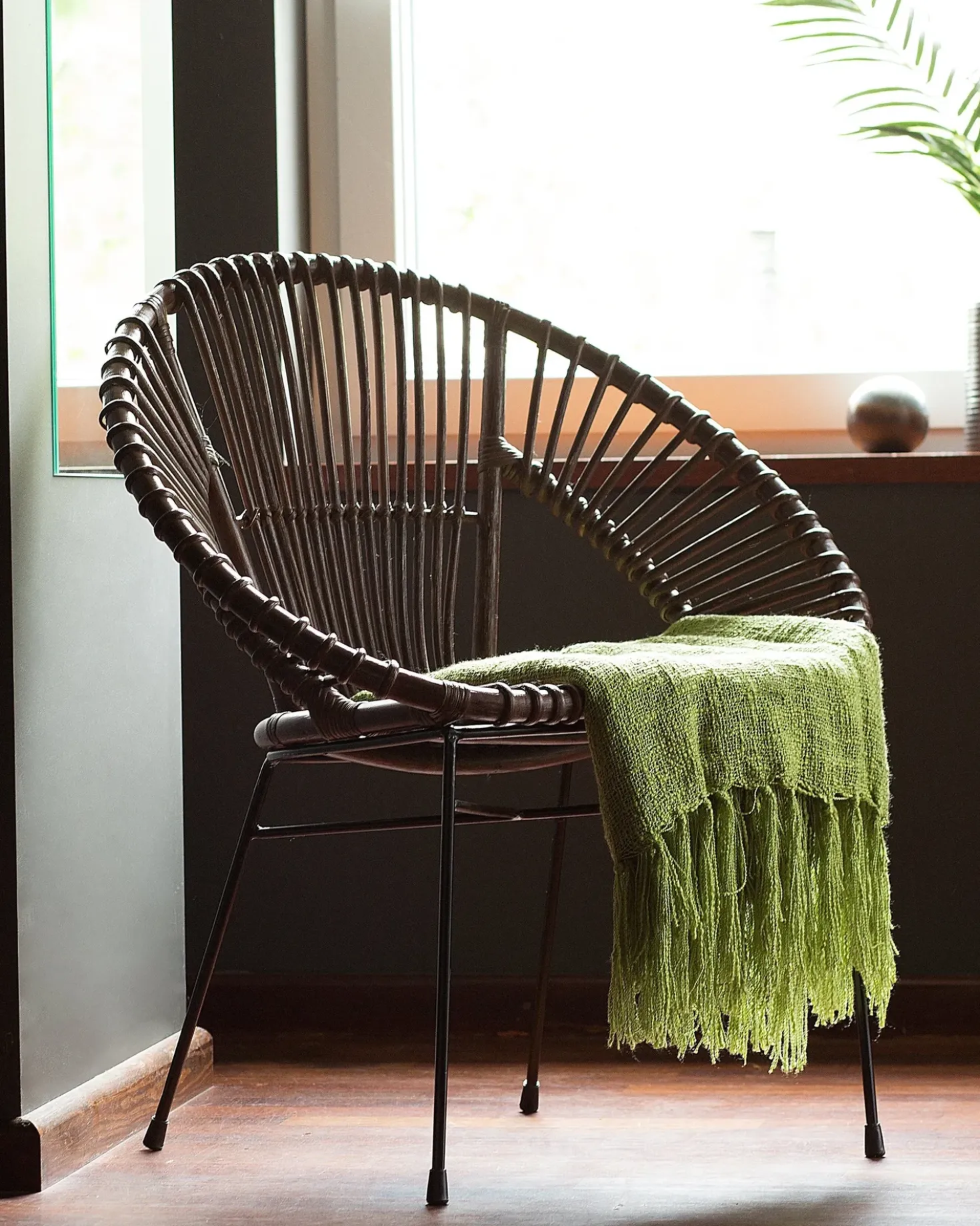 Sedia da pranzo SARITA Rattan Marrone scuro