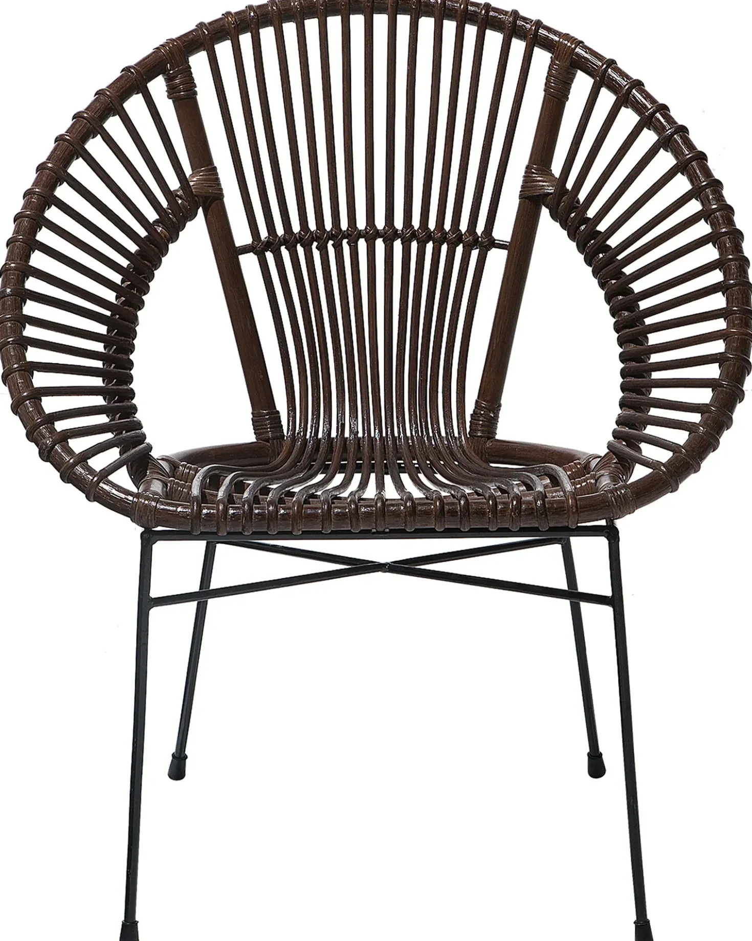 Sedia da pranzo SARITA Rattan Marrone scuro