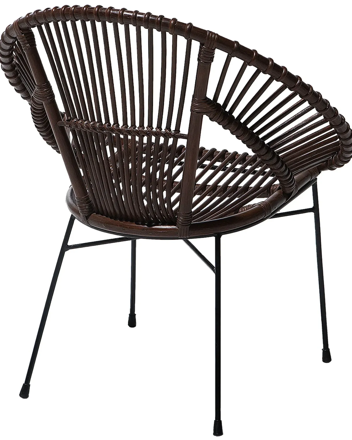 Sedia da pranzo SARITA Rattan Marrone scuro