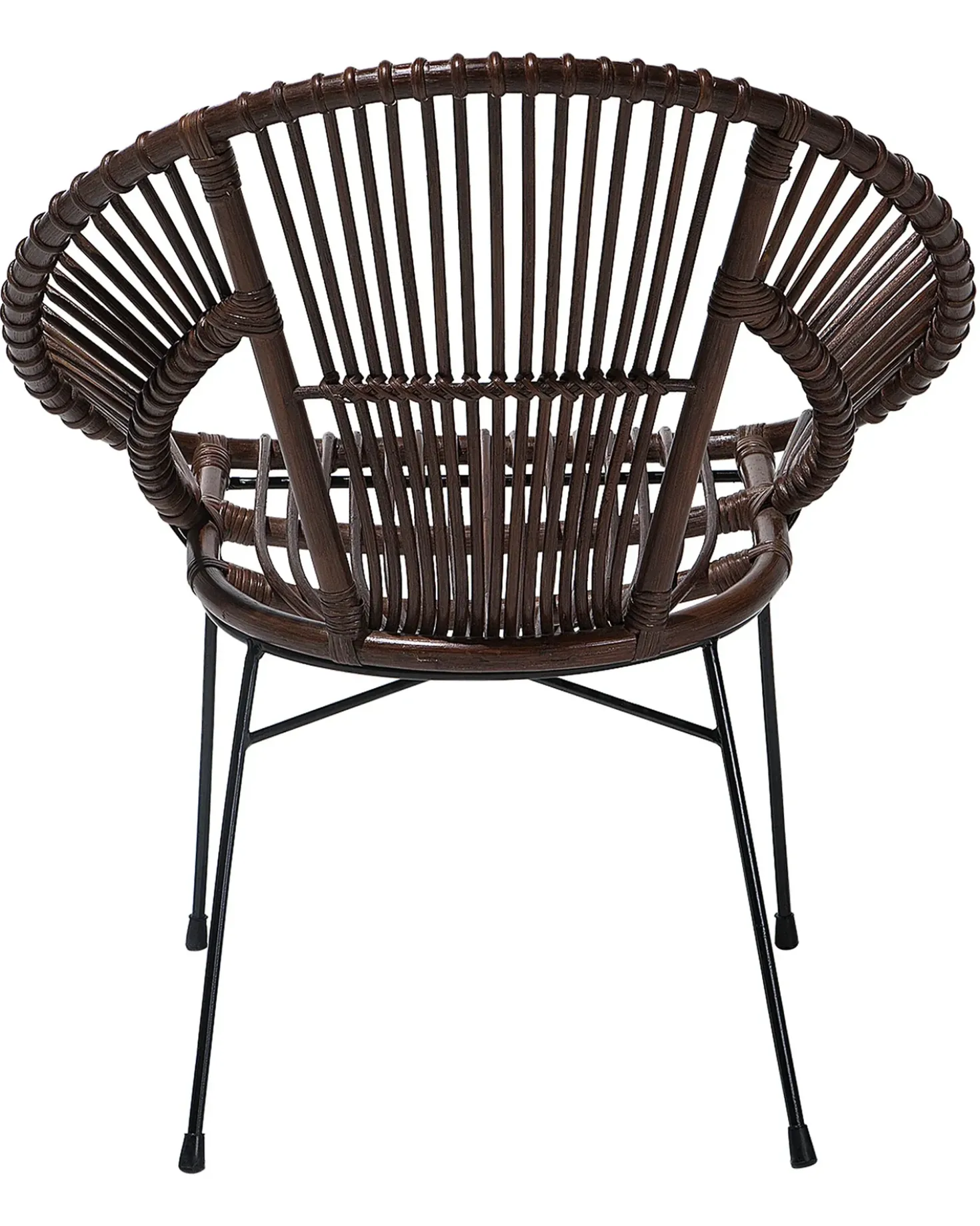 Sedia da pranzo SARITA Rattan Marrone scuro