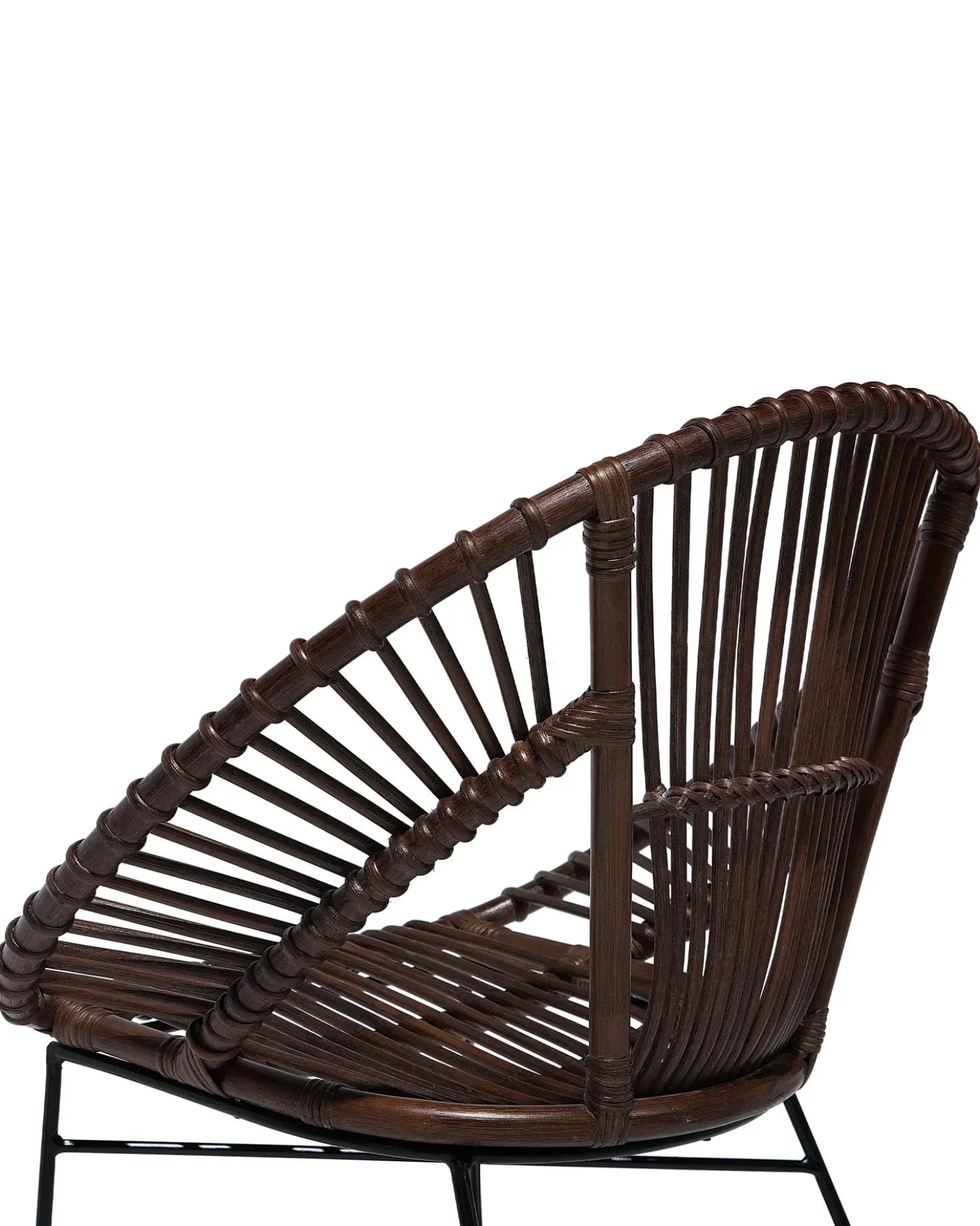 Sedia da pranzo SARITA Rattan Marrone scuro
