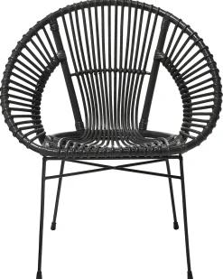 Sedia da pranzo SARITA Rattan Nero
