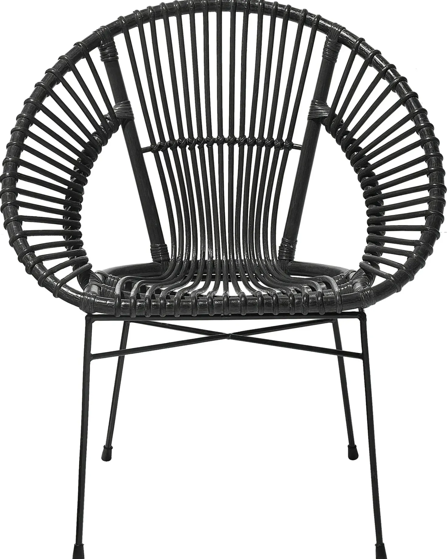 Sedia da pranzo SARITA Rattan Nero