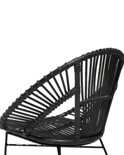 Sedia da pranzo SARITA Rattan Nero