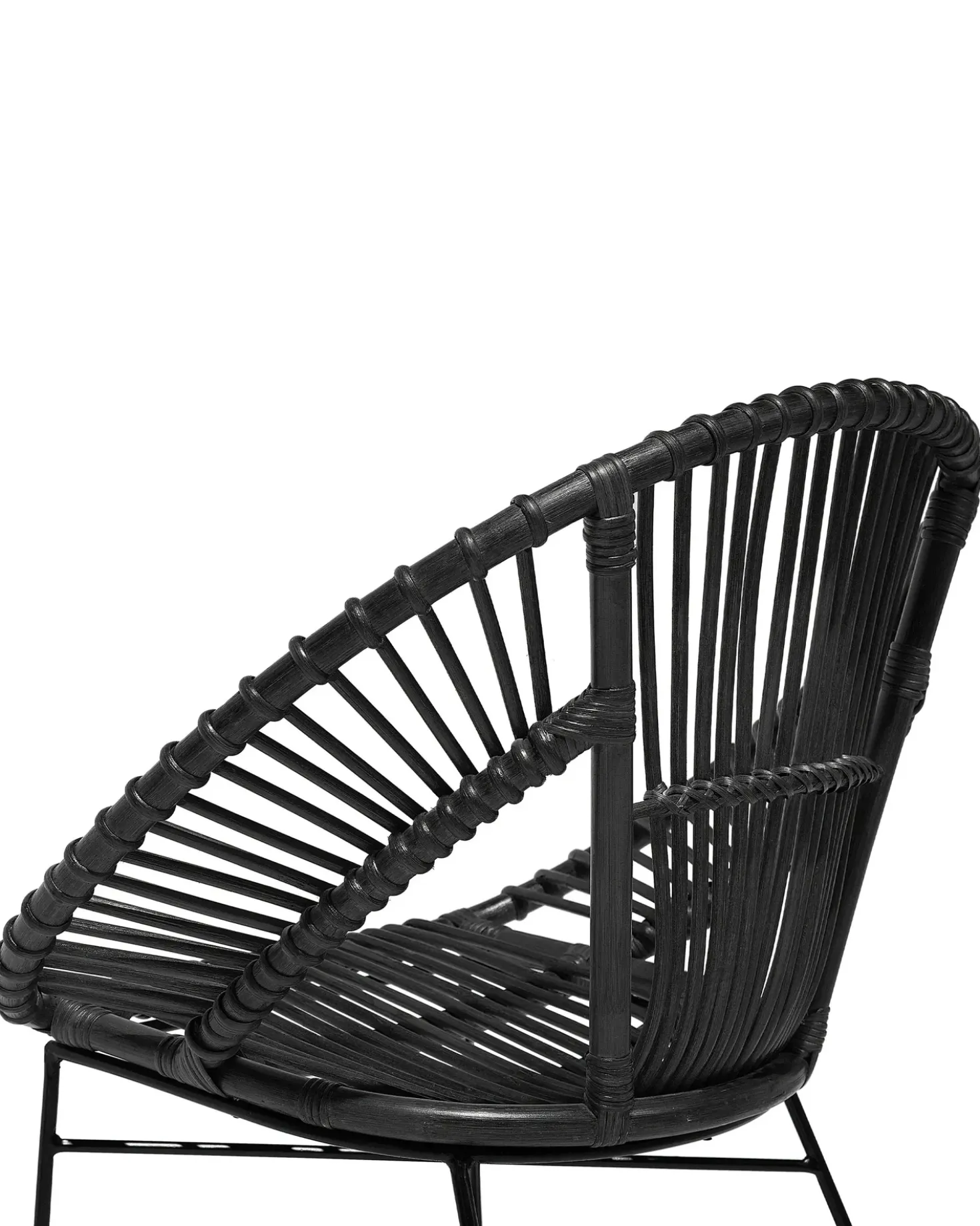 Sedia da pranzo SARITA Rattan Nero