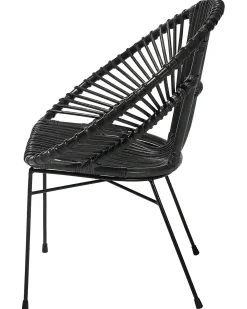 Sedia da pranzo SARITA Rattan Nero