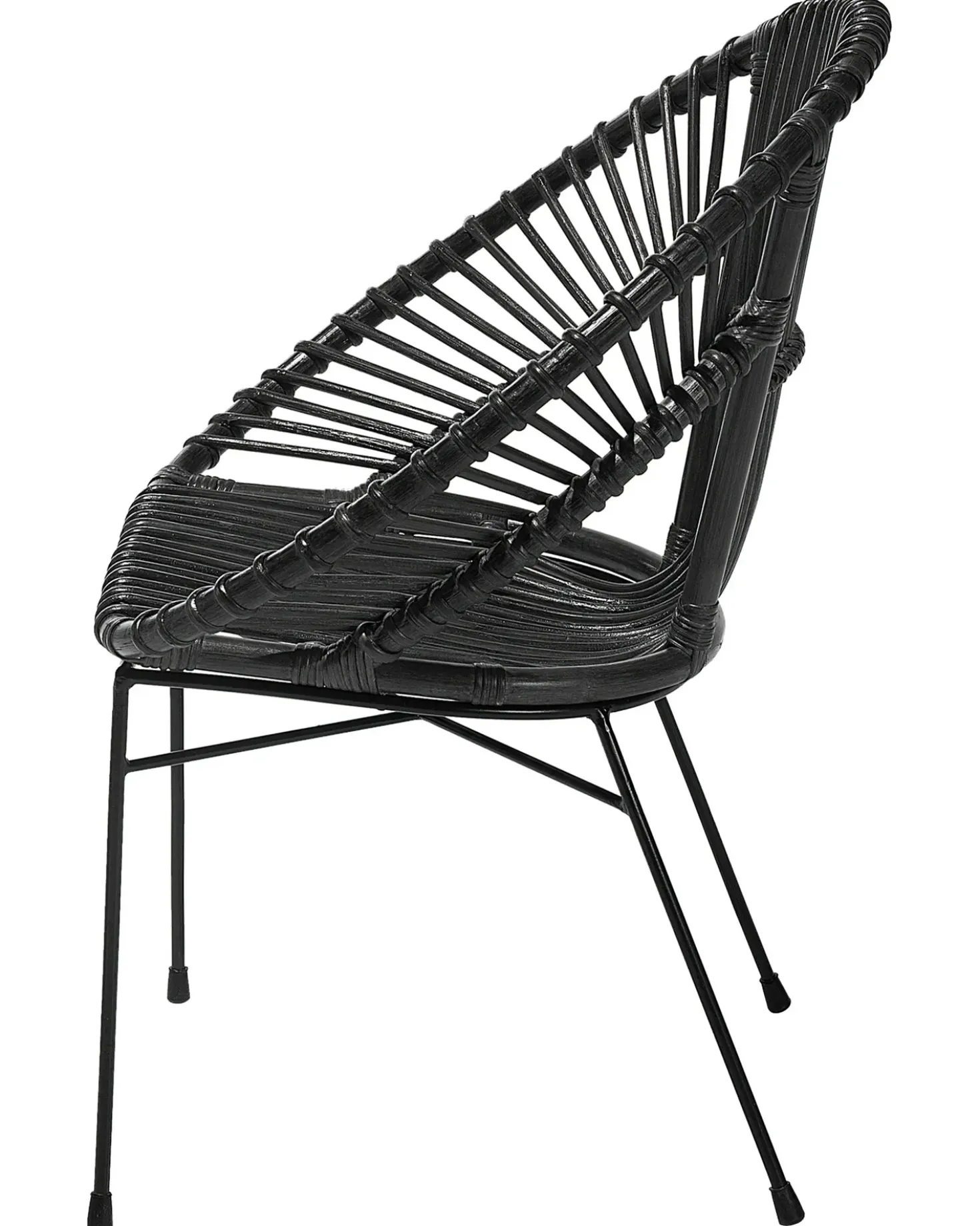 Sedia da pranzo SARITA Rattan Nero
