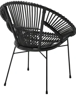 Sedia da pranzo SARITA Rattan Nero