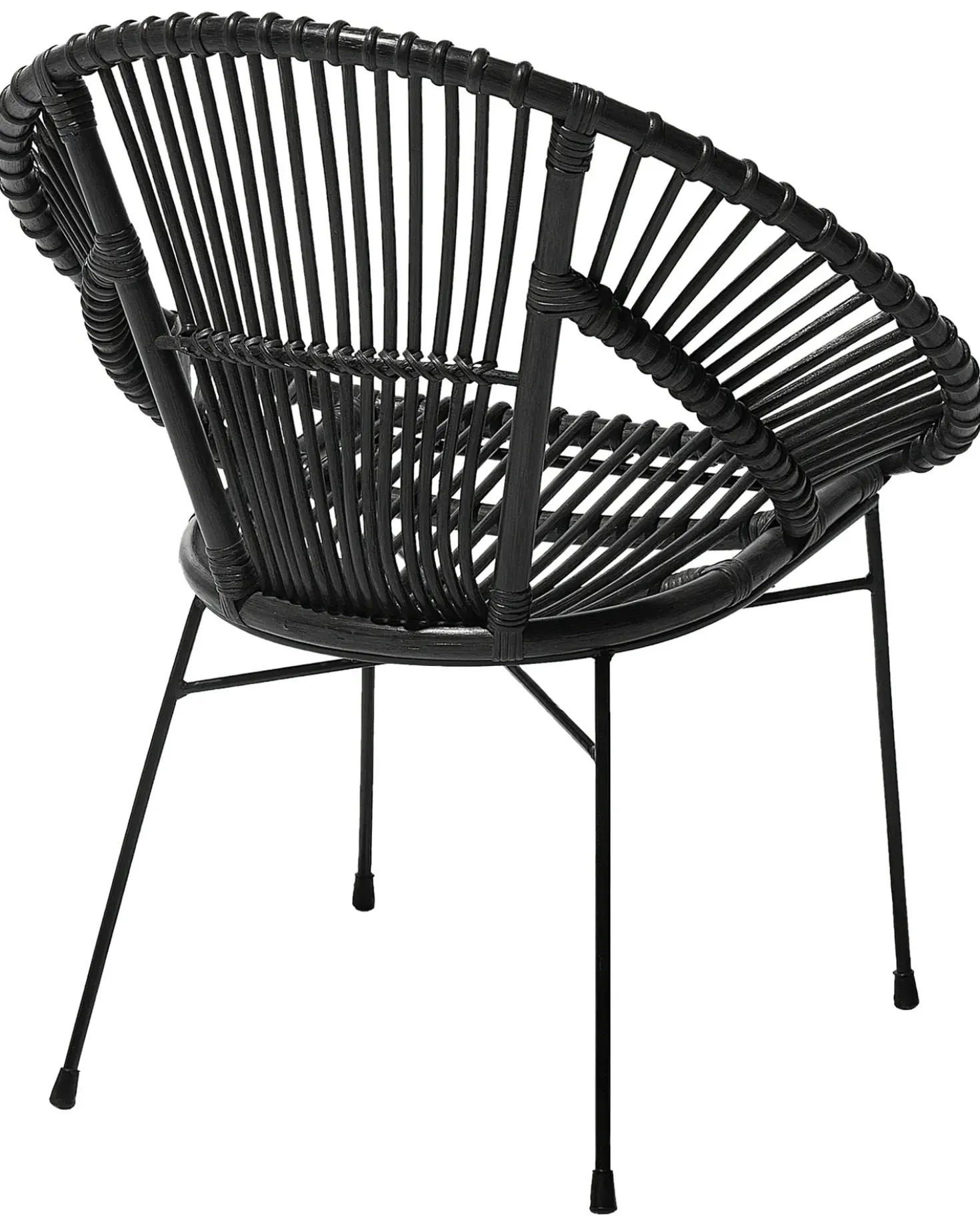 Sedia da pranzo SARITA Rattan Nero