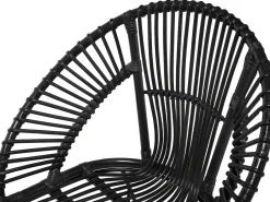 Sedia da pranzo SARITA Rattan Nero