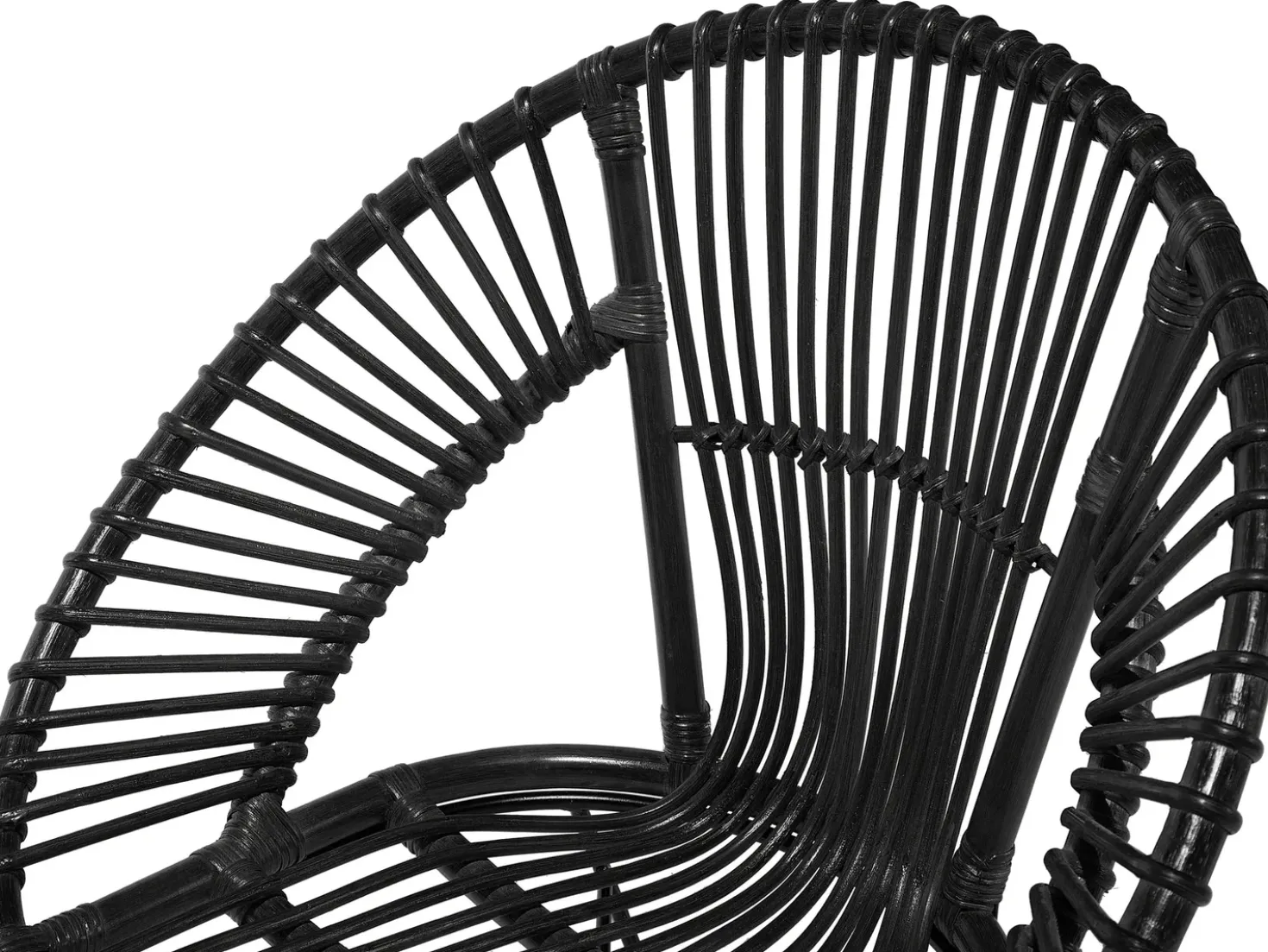 Sedia da pranzo SARITA Rattan Nero