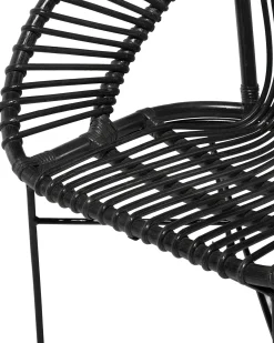 Sedia da pranzo SARITA Rattan Nero