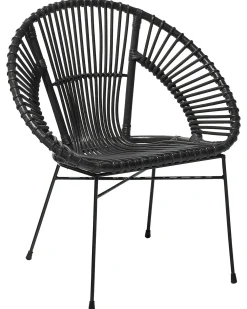 Sedia da pranzo SARITA Rattan Nero