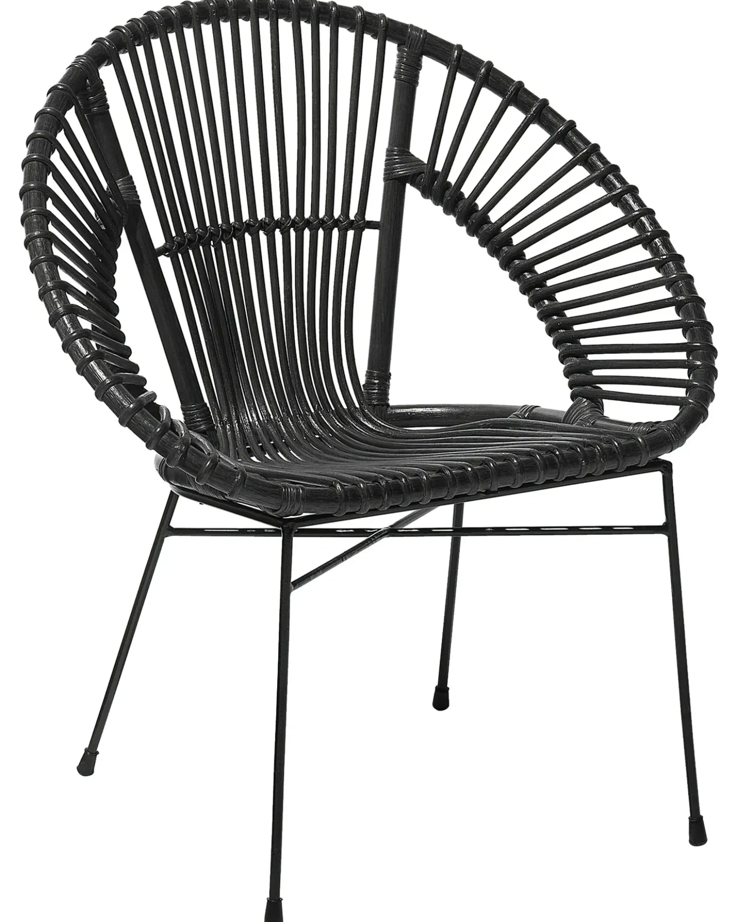 Sedia da pranzo SARITA Rattan Nero