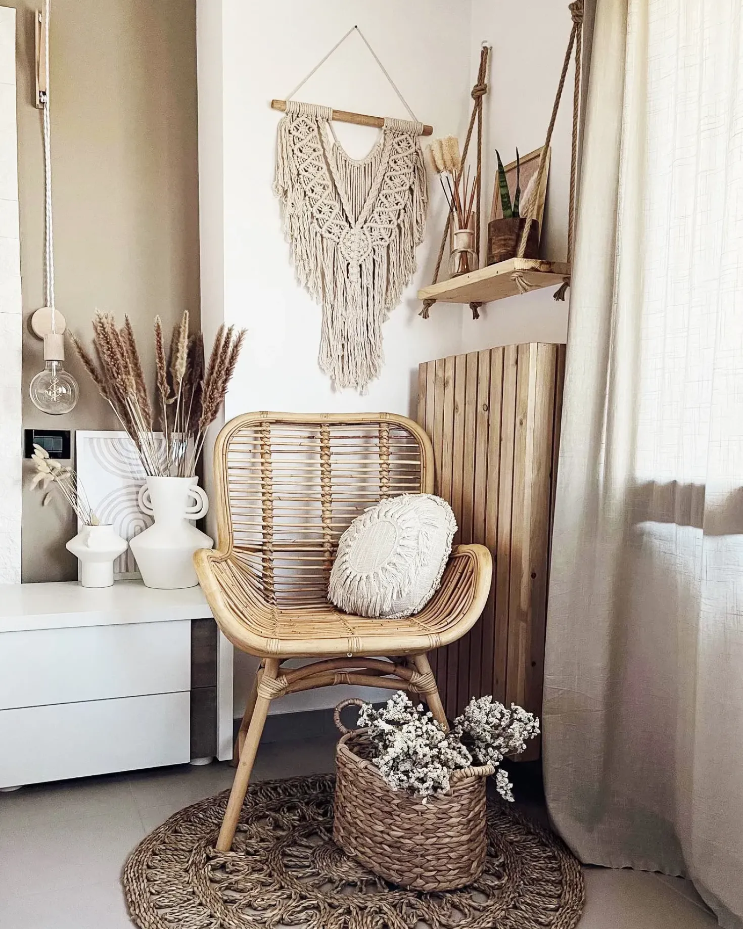 Sedia da pranzo TOGO Rattan Naturale