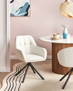 Sedia da pranzo UBLY Tessuto Bianco sporco