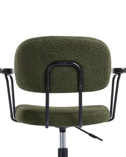 Sedia da scrivania ALGERITA Bouclé Verde scuro