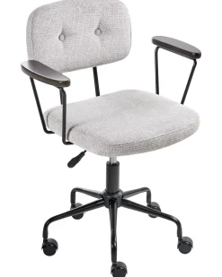 Sedia da scrivania ALGERITA Tessuto Grigio chiaro