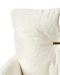 Sedia da scrivania ALPINE Bouclé Bianco sporco