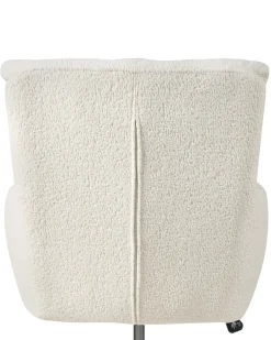 Sedia da scrivania ALPINE Bouclé Bianco sporco