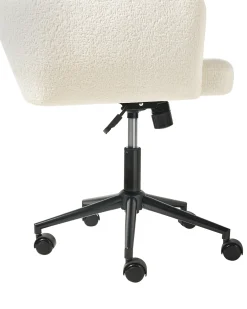 Sedia da scrivania ALPINE Bouclé Bianco sporco