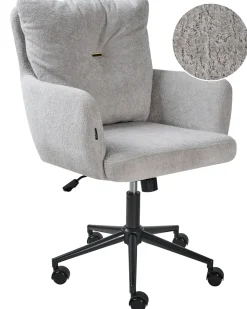 Sedia da scrivania ALPINE Finta pelliccia Grigio