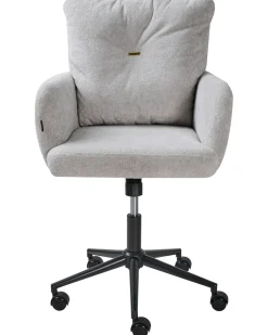 Sedia da scrivania ALPINE Finta pelliccia Grigio