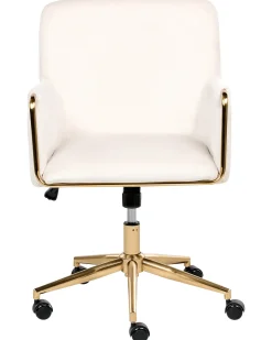Sedia da scrivania ALTONA Velluto Bianco sporco