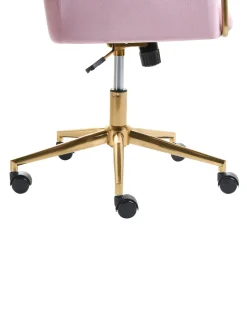 Sedia da scrivania ALTONA Velluto Rosa pastello