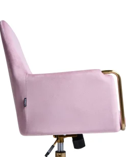 Sedia da scrivania ALTONA Velluto Rosa pastello